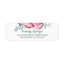 Pink Floral Watercolor Bouquet