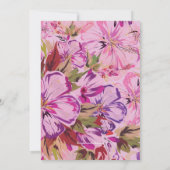 Pink Floral Watercolor Brautparty lädt ein (Rückseite)