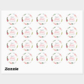 Pink Floral Watercolor Brautparty Sticker (Blatt)