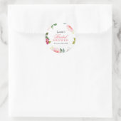 Pink Floral Watercolor Brautparty Sticker (Tasche)