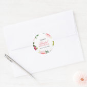 Pink Floral Watercolor Brautparty Sticker (Umschlag)