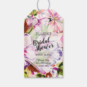 Pink Floral Watercolor Brautparty Vielen Dank Geschenkanhänger