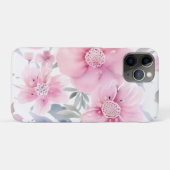 Pink Floral Watercolor Case-Mate iPhone Hülle (Rückseite (Horizontal))