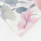 Pink Floral Watercolor Fleecedecke (Ecke)