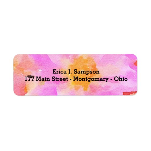 Pink Floral Watercolor Labels (Vorne)