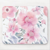 Pink Floral Watercolor Mousepad (Vorne)