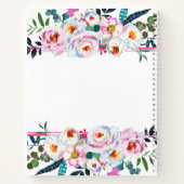 Pink Floral Watercolor Named Scripture Notebook Notizblock (Rückseite)