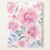 Pink Floral Watercolor Planer (Rückseite)