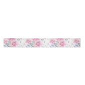 Pink Floral Watercolor Satinband (Vorderseite)