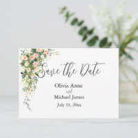 Pink Floral Watercolor Script