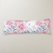 Pink Floral Watercolor Seitenschläferkissen (Rückseite)