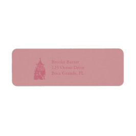 Pink Floral Watercolor Wedding Address Labels