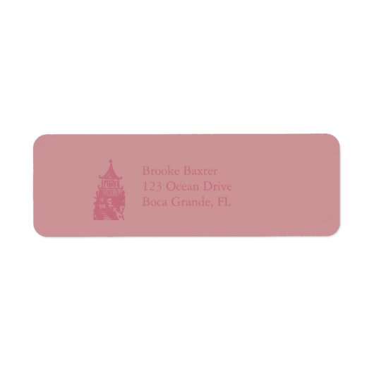 Pink Floral Watercolor Wedding Address Labels (Vorne)