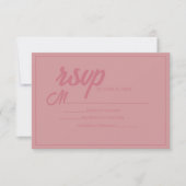 Pink Floral Watercolor Wedding RSVP Karte (Vorderseite)