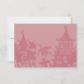 Pink Floral Watercolor Wedding RSVP Karte (Rückseite)