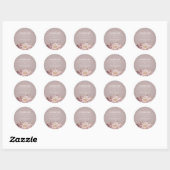 Pink Floral Wedding Danke Sticker (Blatt)