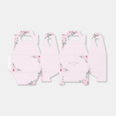Pink floral wedding Favor boxes customizable Geschenkschachtel (Ungefaltet)