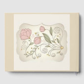Pink Floral Wedding Gästebuch (Rückseite)