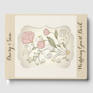 Pink Floral Wedding Gästebuch