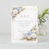 Pink floral wedding invitation einladung (Stehend Vorderseite)