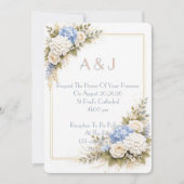 Pink floral wedding invitation einladung (Vorderseite)