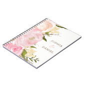 Pink Floral Wedding Planner Notebook Notizblock (Linke Seite)