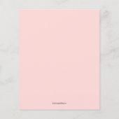 Pink Floral Wedding Plate Danke Flyer (Hinten)