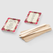 Pink Floral Wedding Program Fächer (Non-assembled)