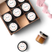 Pink Floral Wedding Umschlag Aufkleber / Gefälligk