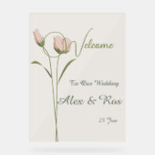 Pink Floral Wedding Welcome Poster (Vorderseite)