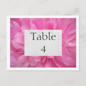 PINK FLORAL WEDDTISCH CARDS POSTKARTE (Vorderseite)