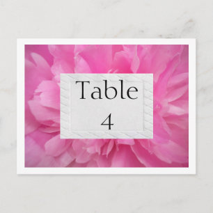 PINK FLORAL WEDDTISCH CARDS POSTKARTE