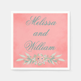 Pink Floral Wedple Serviette