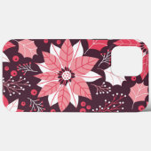 Pink Floral Weihnachten iPhone | Weihnachts-iPhone Case-Mate iPhone Hülle (Rückseite (Horizontal))
