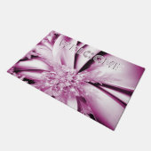 Pink Floral Weihnachten Weihnachten Türmchen Fußmatte (Schrägansicht)