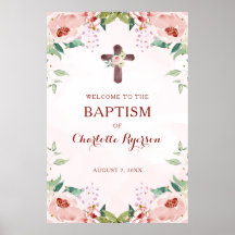 Pink Floral Welcome Baptism