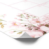 Pink Floral When Will Baby Girl Bloom Callendar Poster (Ecke)