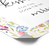Pink Floral Wie viele Kisses Brautparty Game Poster (Ecke)