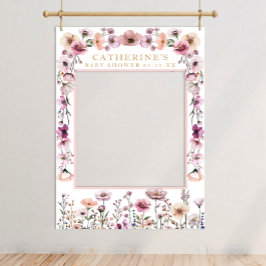 Pink Floral Wildblume Foto Stand Poster - Dusty
