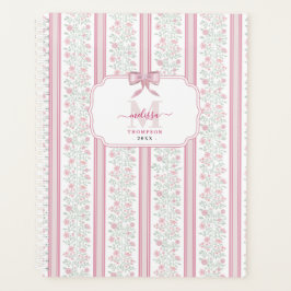 Pink Floral Wildflowers Coquette Bow Planer