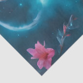 Pink Floral Wolf Seidenpapier (Ausschnitt)