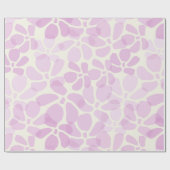Pink Floral Wrapping Paper Geschenkpapier (Flach)