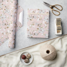 Pink Floral Wrapping Paper