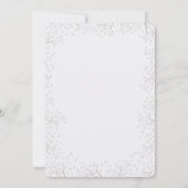 Pink Floral Wreath Gipskraut Hochzeit Einladung (Rückseite)