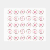 Pink Floral Wreath Individuelle Name School Labels Etiketten (Blatt)