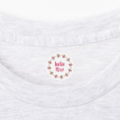 Pink Floral Wreath Individuelle Name School Labels Etiketten (Befestigt)