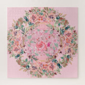 Pink Floral Wreath Puzzle (Vertikal)