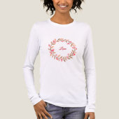 Pink Floral Wreath Simple Tri-Blend Shirt (Vorderseite)