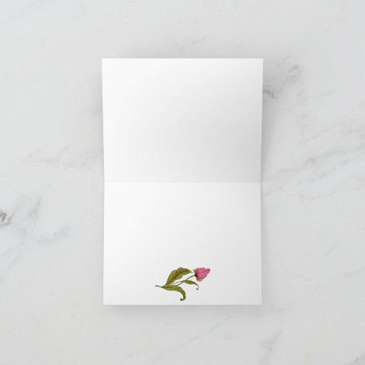 Pink Floral Wreaths Danke (Innenseite)