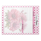 Pink Floral Years Planner Notizblock (Vorderseite)